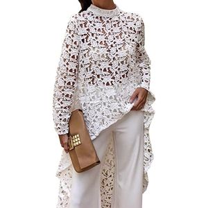 🆕️Versitile Beautiful White Lace High Low Top